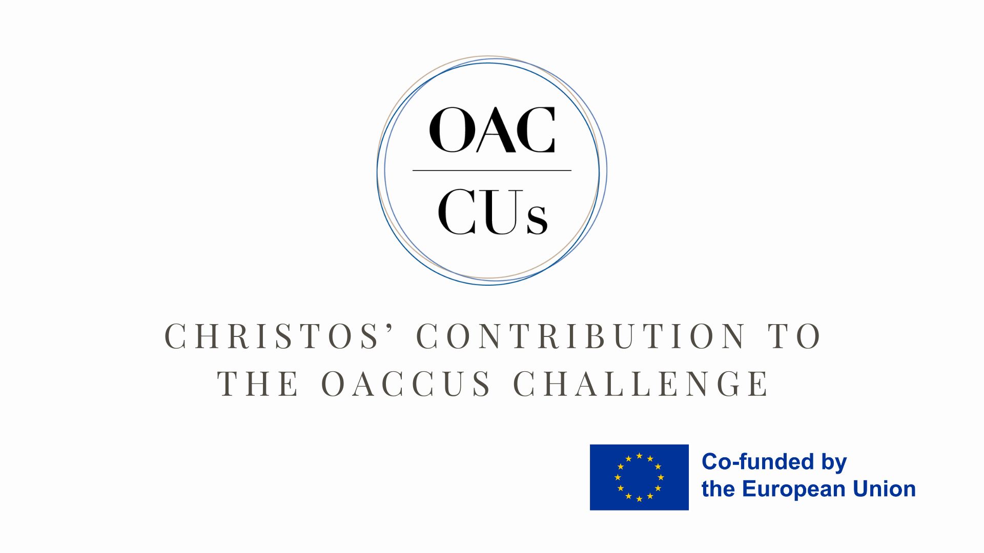 OACCUs challenge: Christos' contribution